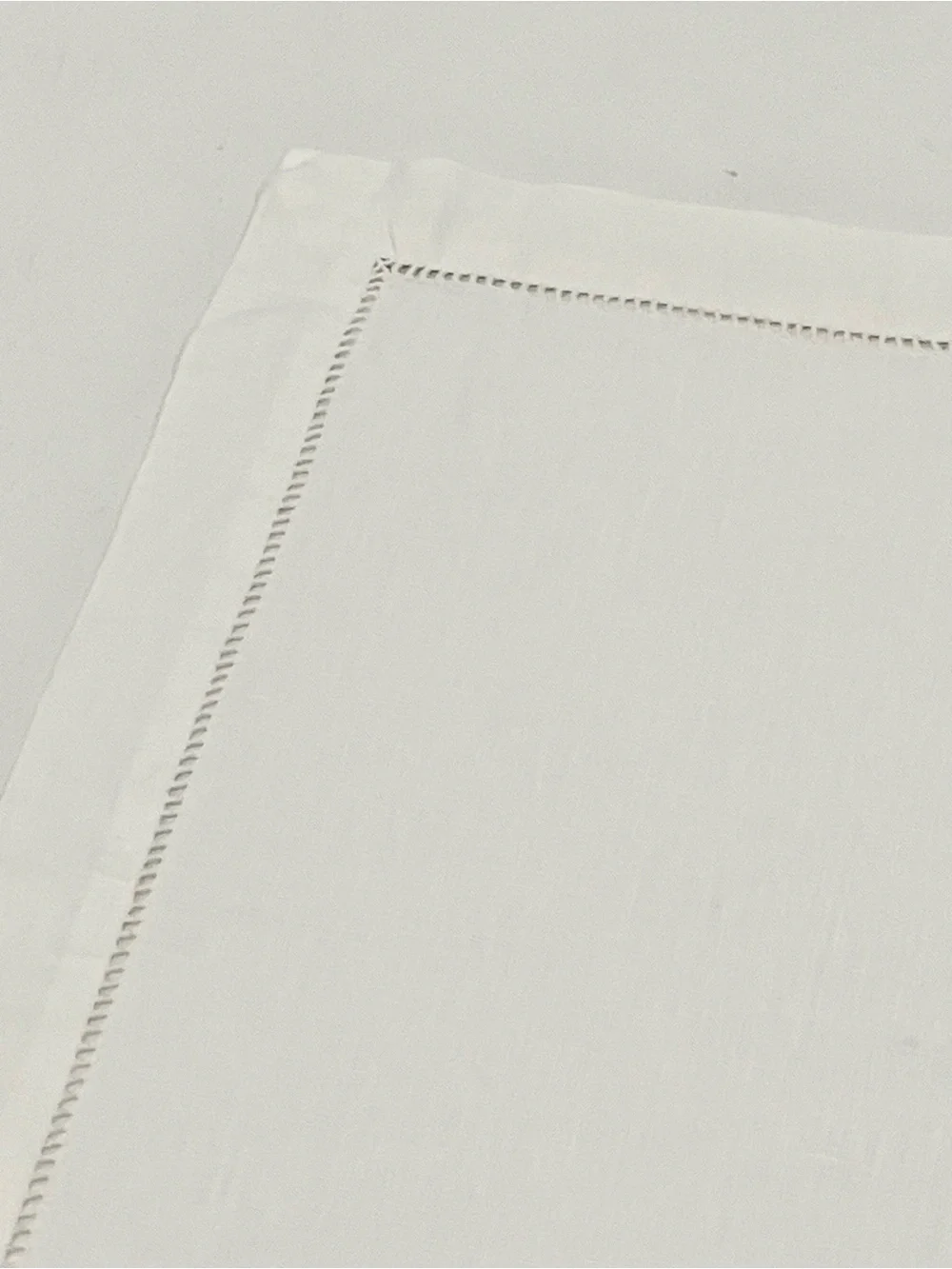 Pottery Barn | White Linen Hemstitch Dinner Napkin Set of 6